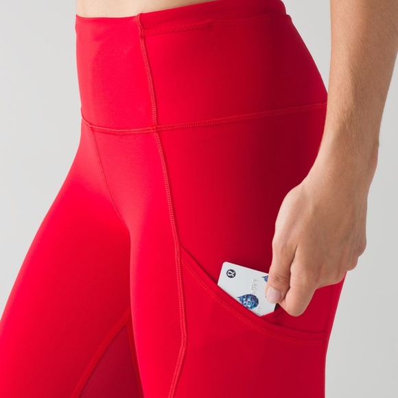 lululemon athletica Pants - Lululemon Outrun Crop True Red